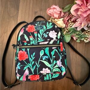 Kate Spade Wilson Road Small Bradley Hummingbird Floral Backpack.